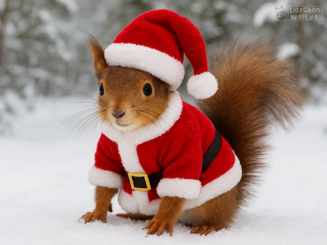 Weihnachts-Eichhörnchen