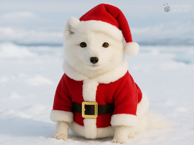 Weihnachts-Polarfuchs