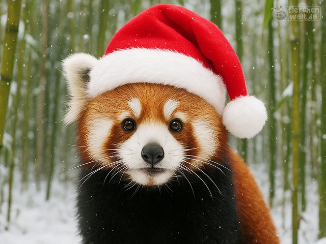 Weihnachts-Roter Panda