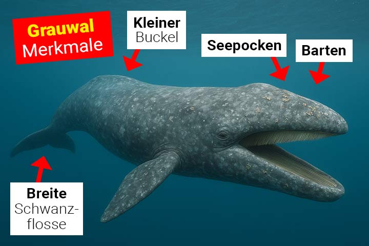 Grauwal Körperbau und Aussehen Grauwal Körperbau und Aussehen