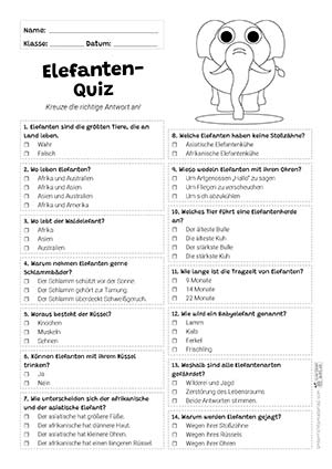 Elefant Quiz